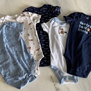 CARTERS Baby boy set of 5 one-piece onesies